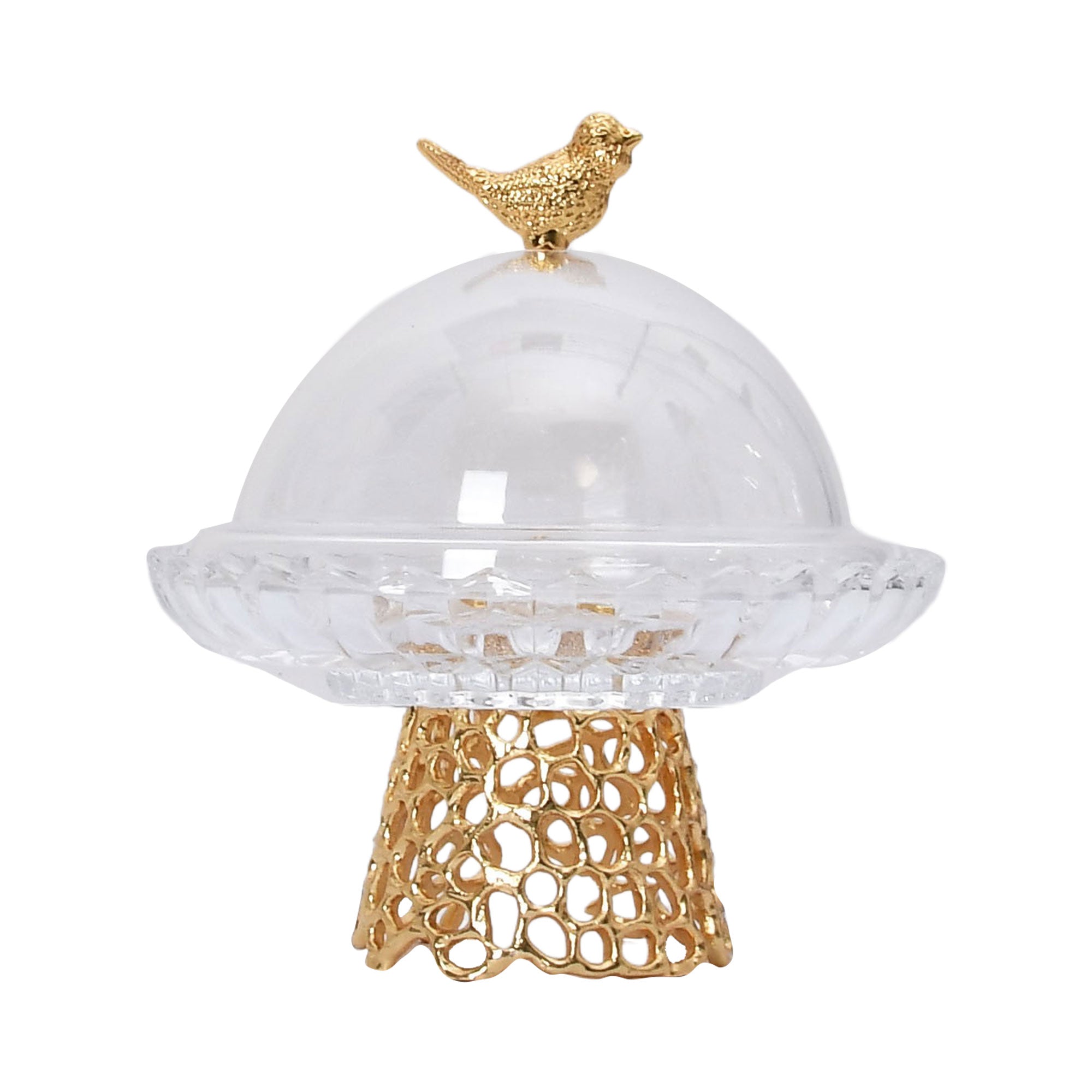 Ele 4PM Covered Dessert Stand with Bird Accent | Dessert Plate | Glassware | Home and Furniture Home | Home and Furniture Home Table Top Ele 4PM Covered Dessert Stand with Bird Accent | Dessert Plate | Glassware | Home and Furniture Home | Home and Furniture Home Table Top