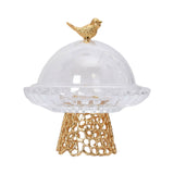 Ele 4PM Covered Dessert Stand with Bird Accent
