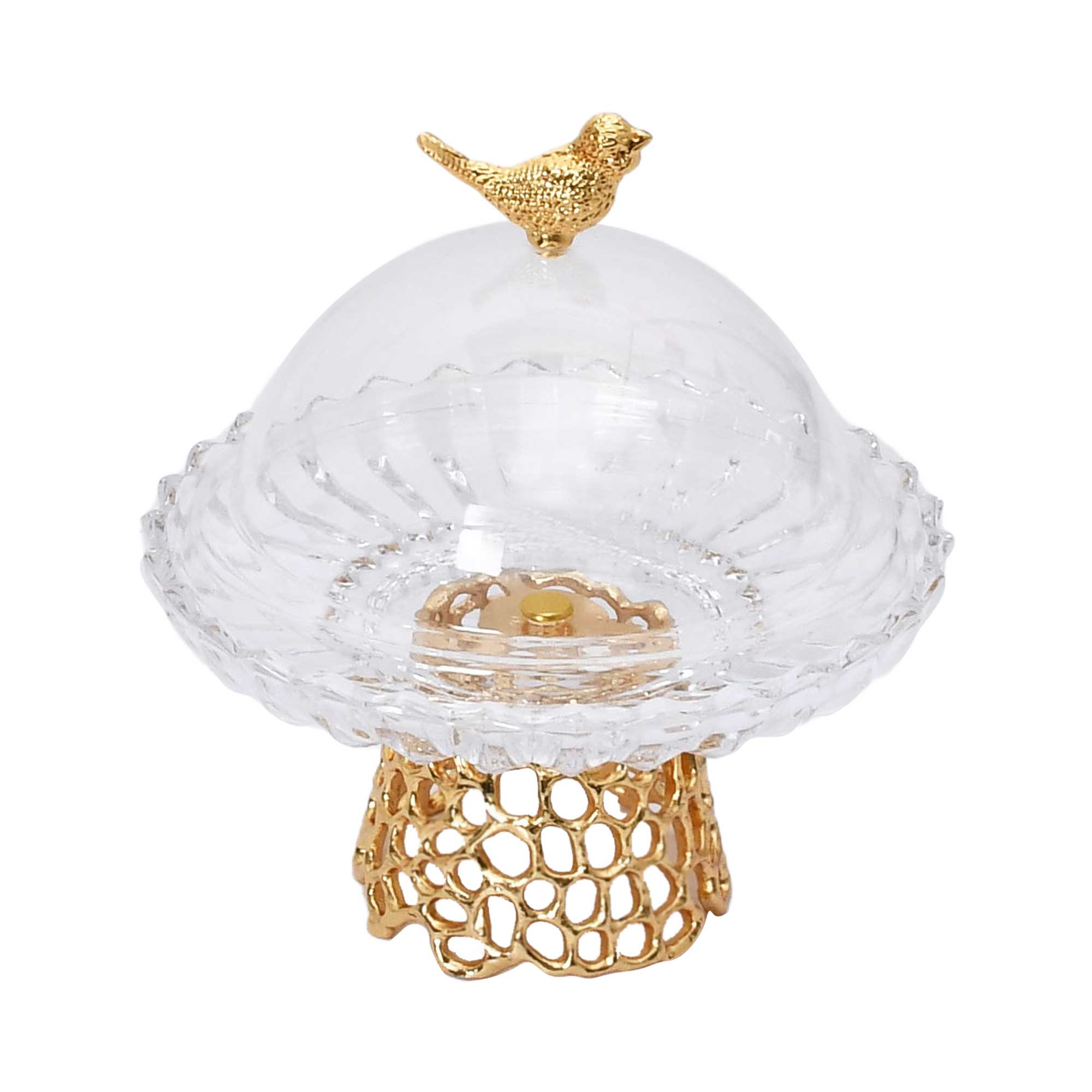 Ele 4PM Covered Dessert Stand with Bird Accent | Dessert Plate | Glassware | Home and Furniture Home | Home and Furniture Home Table Top Ele 4PM Covered Dessert Stand with Bird Accent | Dessert Plate | Glassware | Home and Furniture Home | Home and Furniture Home Table Top