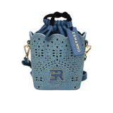 Ermanno Firenze Women's Medium Denim Blue Shoulder Bag