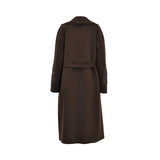 Ermanno Firenze Women's Belted Wool Maxi Coat with Embroidery