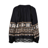 Ermanno Firenze Women's Black Print Blouse