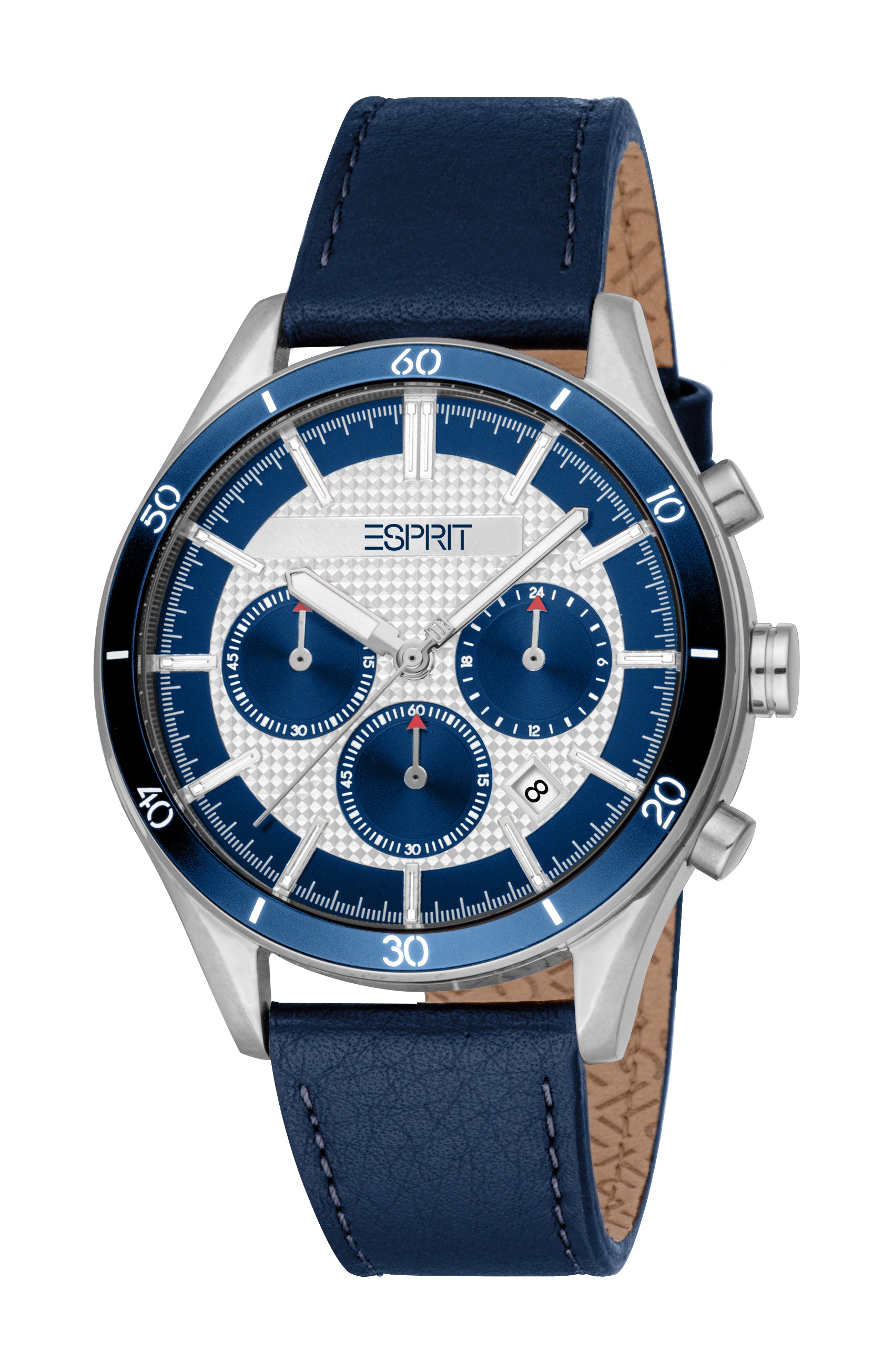 Esprit Logan Men's Silver Dial Blue Leather Strap Watch | Fashion Watches | Men | Mens | Mens Watches | Watch | Watches Esprit Logan Men's Silver Dial Blue Leather Strap Watch | Fashion Watches | Men | Mens | Mens Watches | Watch | Watches