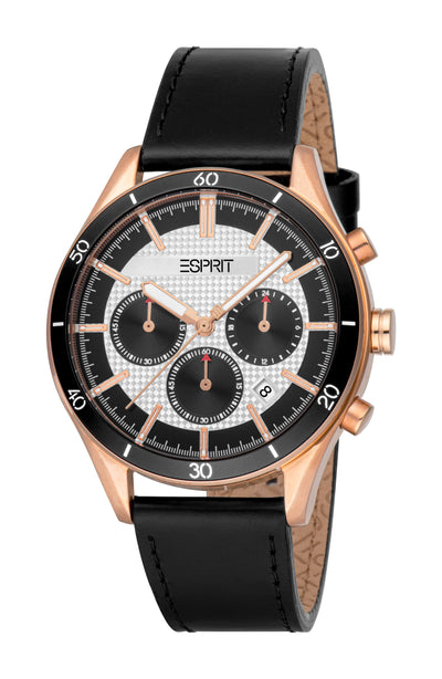 Esprit Men's Chronograph Rose Gold & Black Watch