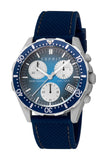 Esprit Men's Blue Dial Gray Silver Case Blue Silicone Strap Watch