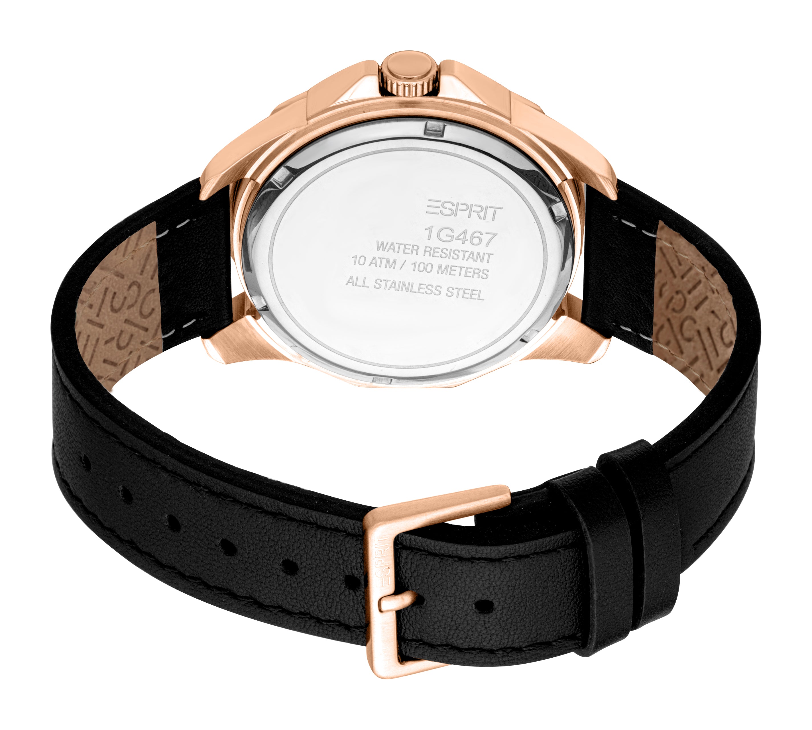Esprit Men's Rose Gold-Tone & Black Black Leather Strap Watch | Fashion Watches | GCC | Men | Mens | Mens Watches | Watch | Watches Esprit Men's Rose Gold-Tone & Black Black Leather Strap Watch | Fashion Watches | GCC | Men | Mens | Mens Watches | Watch | Watches