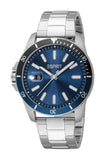 Esprit Men’s Blue Dial Watch – Stainless Steel Bracelet, Date Display, 10 ATM Water Resistant
