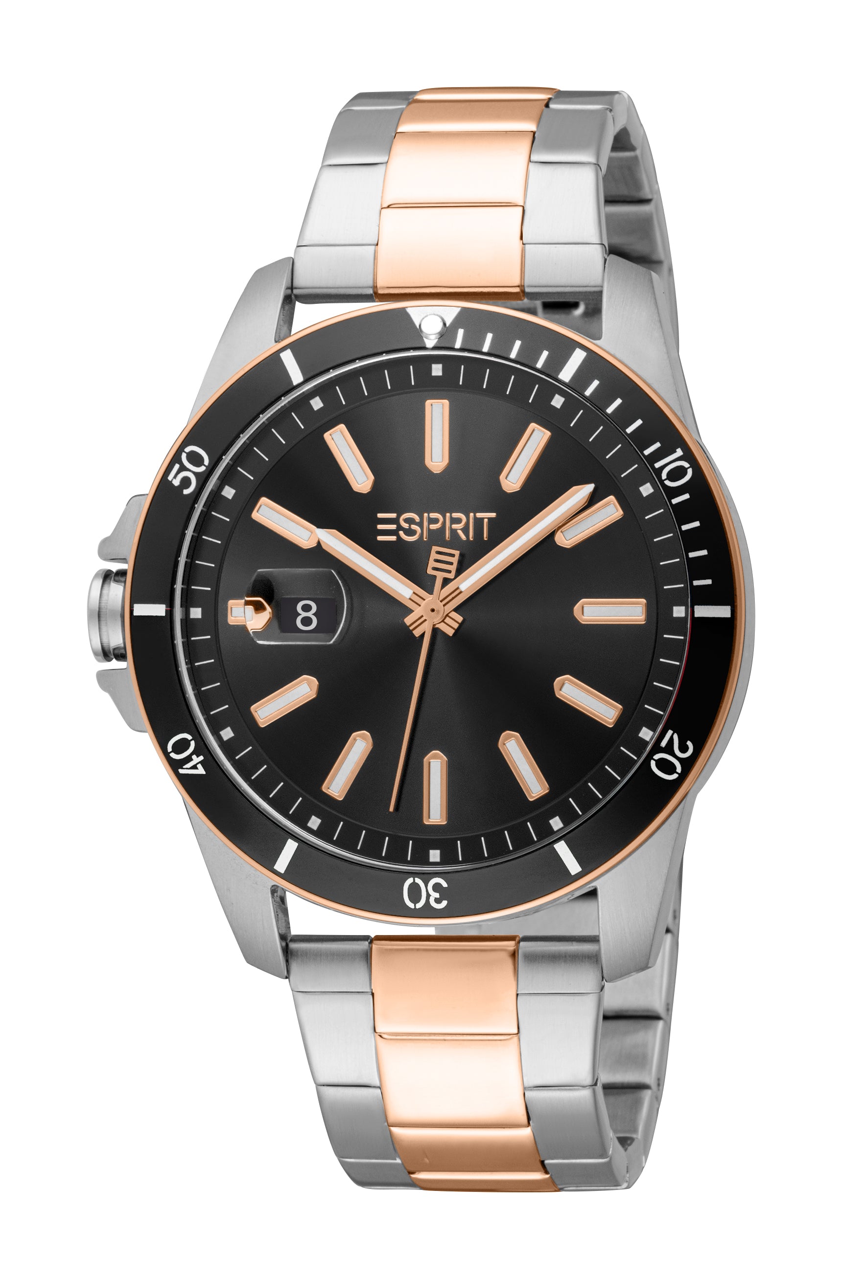 Esprit Men's Black Dial Two-Tone Diver-Inspired Watch | Fashion Watches | GCC | Men | Mens | Mens Watches | new-season-2025 | Watch | Watches Esprit Men's Black Dial Two-Tone Diver-Inspired Watch | Fashion Watches | GCC | Men | Mens | Mens Watches | new-season-2025 | Watch | Watches