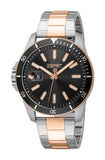 Esprit Men's Black Dial Two-Tone Diver-Inspired Watch