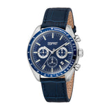 Esprit Porter Gents Chronograph blue Dial Blue Leather Strap Watch