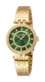 Esprit Lily Women’s Gold Watch with Green Dial and Crystal Bezel