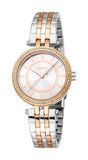 Esprit Lily Women’s Two-Tone Watch with Silver Dial and Crystal Bezel