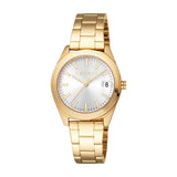 Esprit Coast Ladies Silver Dial Stainless Steel Gold Plated Watch