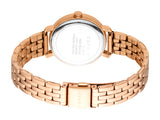 Esprit Ladies Rose Gold-Tone Stainless Steel Watch with Crystal Bezel