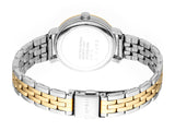 Esprit July Women’s Two-Tone Watch with Silver Dial and Crystal Bezel