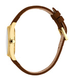 Esprit Uma Women’s Gold Watch with Brown Leather Strap