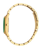 Esprit Uma Women’s Gold Watch with Green Dial and Crystal Bezel