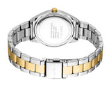 Esprit Uma Women’s Two-Tone Watch with Silver Dial and Crystal Bezel