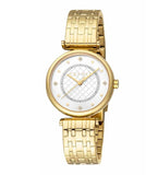 Esprit Ladies White Dial Stainless Steel Gold Plated Watch