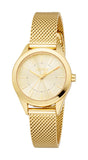 Esprit Ladies Gold-Tone Mesh Bracelet Watch with Textured Dial