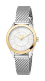 Esprit Women’s Two-Tone Mesh Watch – Silver & Gold Stainless Steel 3ATM