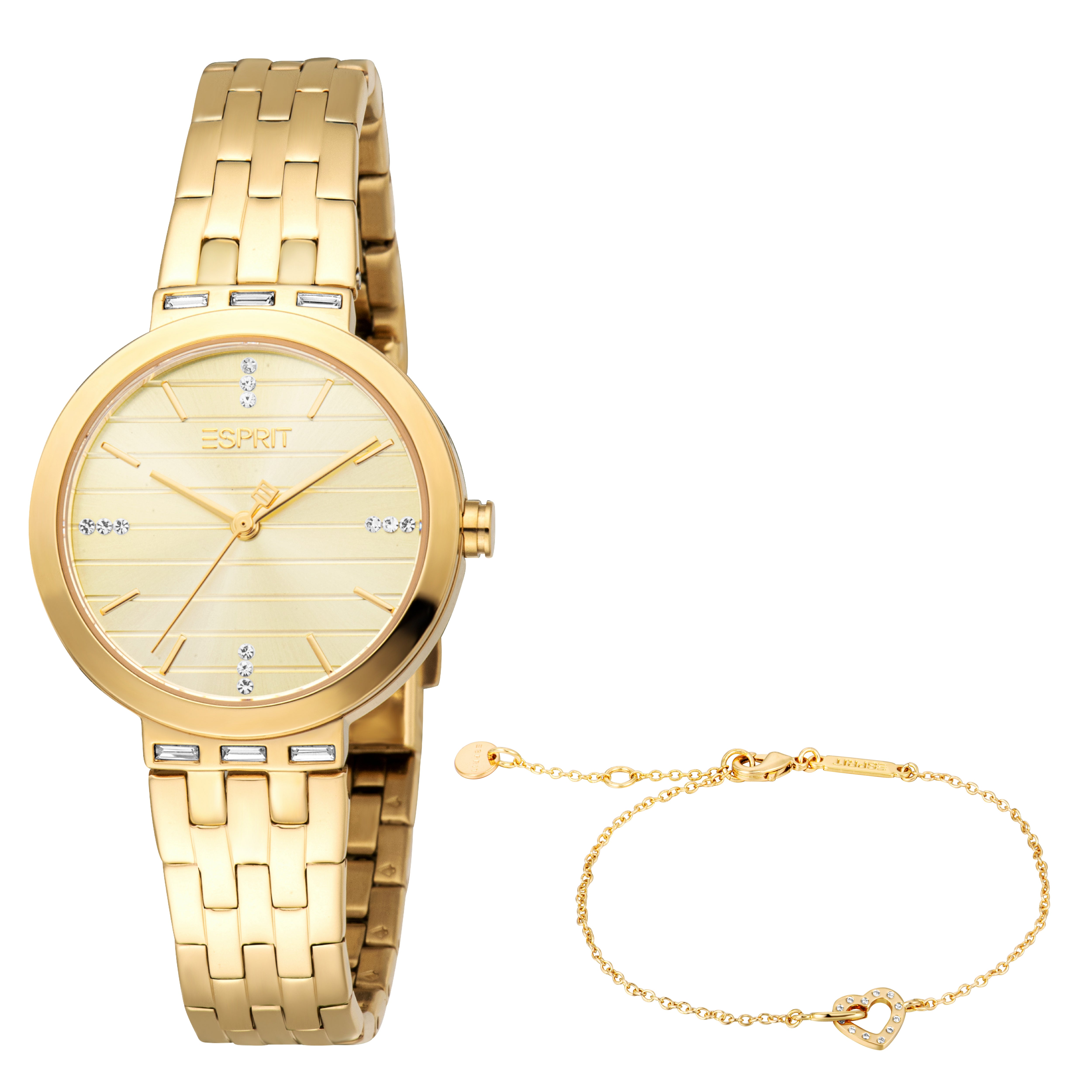 Esprit Ladies' Gold-Tone Watch & Bracelet Set | Fashion Watches | GCC | Watch | Watches | Women | Womens | Womens Watches