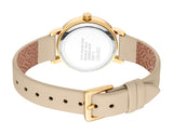 Esprit Women's Gold-Tone Watch with Beige Leather Strap & Matching Bracelet