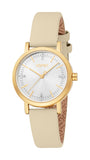 Esprit Women's Gold-Tone Watch with Beige Leather Strap & Matching Bracelet