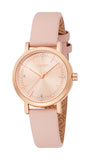 Esprit Women’s Rose Gold Watch & Bracelet Set – Pink Leather Strap 3ATM