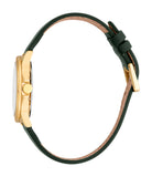 Esprit Ladies Gold-Tone Watch with Green Leather Strap & Matching Bracelet