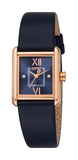 Esprit Women’s Rectangular Rose Gold Watch – Blue Leather Strap 3ATM