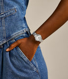 Fossil Virginia Ladies Silver Dial Stainless Steel Watch