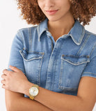 Fossil Scarlette Three-Hand Gold-Tone Stainless Steel Watch