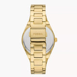 Fossil Scarlette Ladies Three-Hand Gold-Tone Stainless Steel Watch