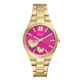 Fossil Scarlette Ladies Three-Hand Gold-Tone Stainless Steel Watch