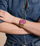 Fossil Scarlette Ladies Three-Hand Gold-Tone Stainless Steel Watch