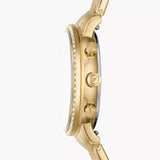 Fossil Neutra Ladies Chronograph Gold-Tone Stainless Steel Watch