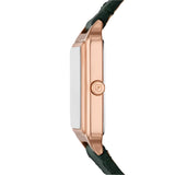 Fossil Raquel Ladies Three-Hand Date Green Croco LiteHide™ Leather Watch