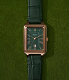 Fossil Raquel Ladies Three-Hand Date Green Croco LiteHide™ Leather Watch