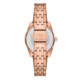 Fossil Scarlette Ladies Three-Hand Date Rose Gold-Tone Stainless Steel Watch