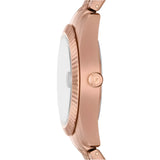 Fossil Scarlette Ladies Three-Hand Date Rose Gold-Tone Stainless Steel Watch