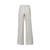 Eleventy Women's Relaxed Fit Light Beige Linen-Blend Trouser with Elastic Waist