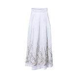 Eleventy Women's White Long Maxi Skirt