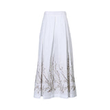 Eleventy Women's White Long Maxi Skirt