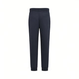 Back studio shot of the men's Eden Park navy blue sweatpants, highlighting the clean, minimal design and a single horizontal rear welt pocket.