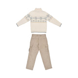Eleventy Kids Beige Set Sweater & Trousers - Shop Online Today