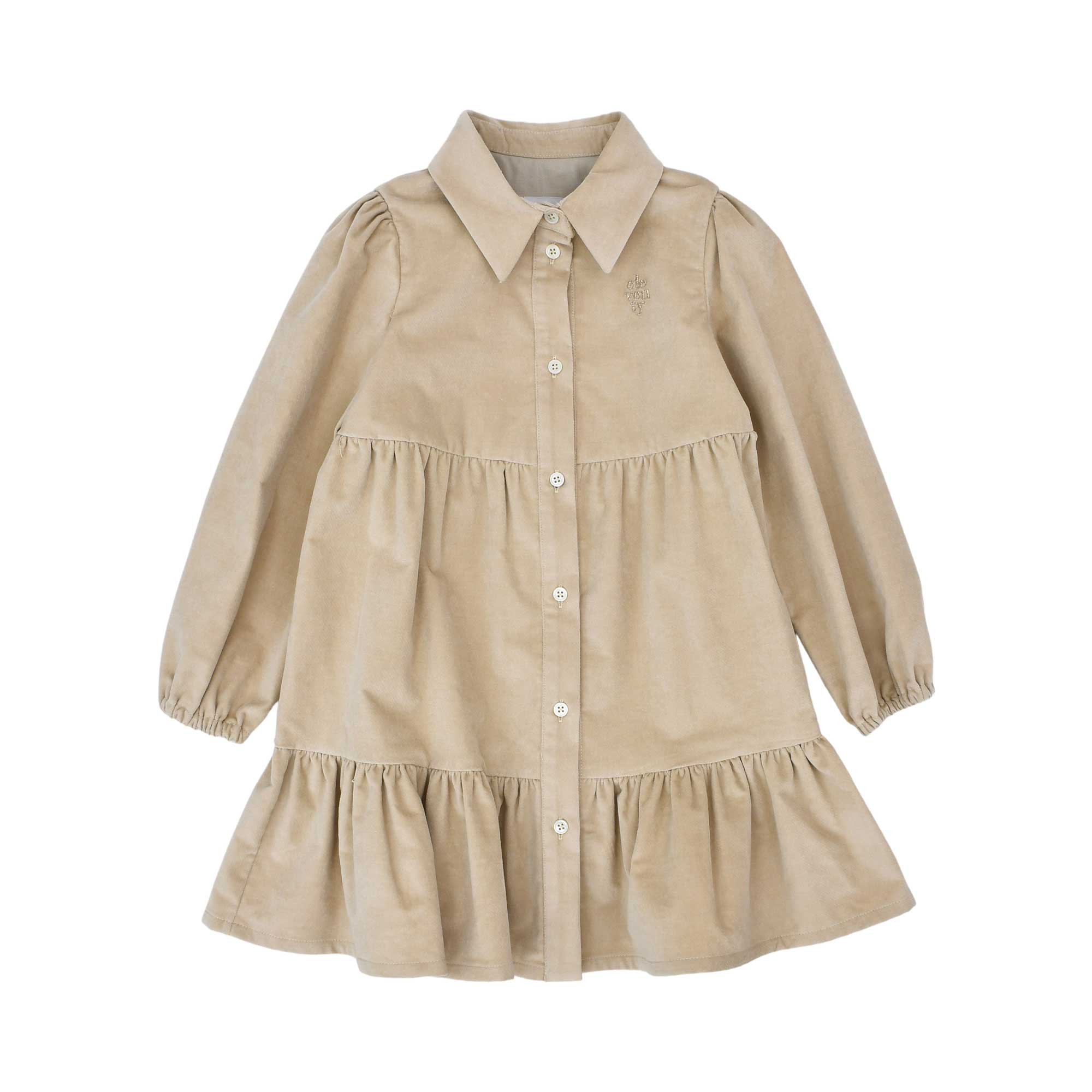 Eleventy Kids Girl's Beige Corduroy Button-Down Dress – Shop Online Today