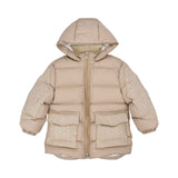 Eleventy Kids Girl's Beige Hooded Down Jacket