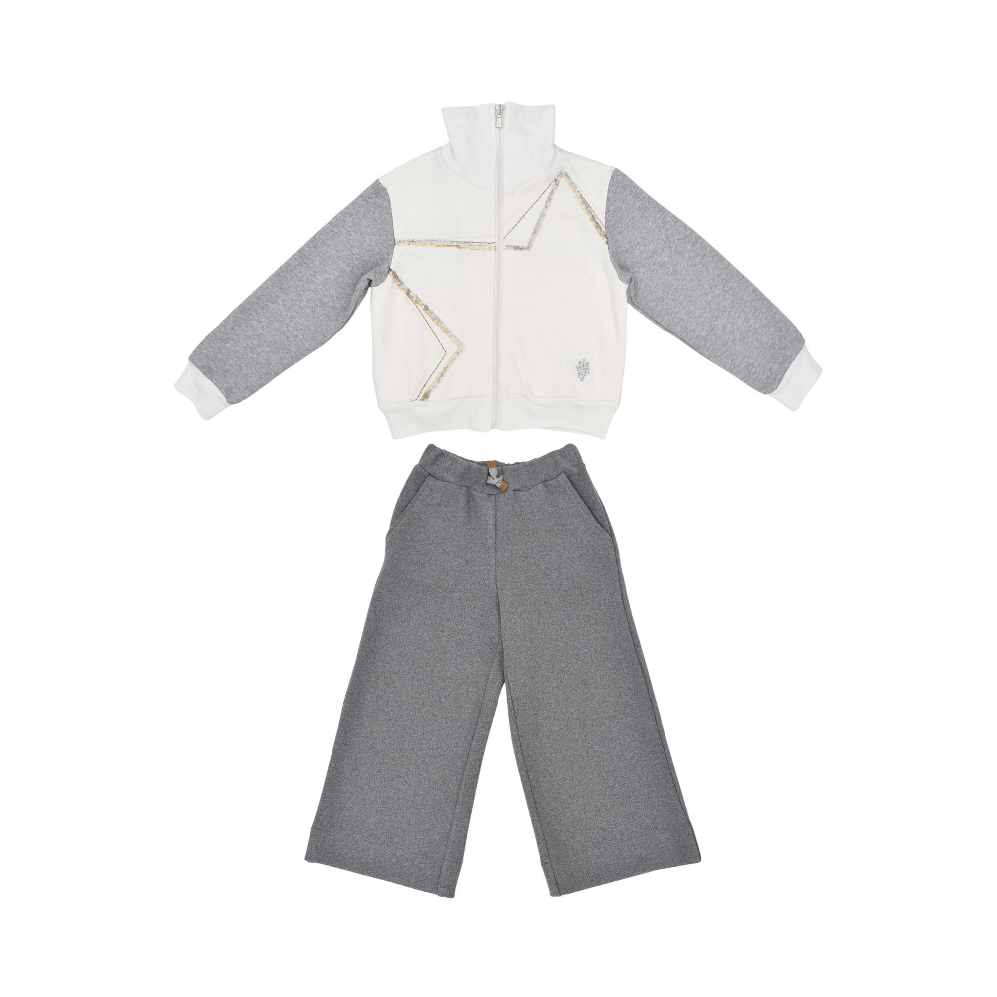 Eleventy Kids Grey Two-Piece Set Jacket and Trousers – Available for Online Purchase