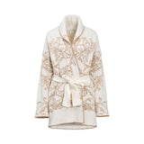 Eleventy Women's Amber Gold Floral Kimono Cardigan with Belted Waist — Order Online Today